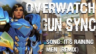 Overwatch Gun Sync - It's Raining Men Remix - The Living Tombstone ft.Eilemonty