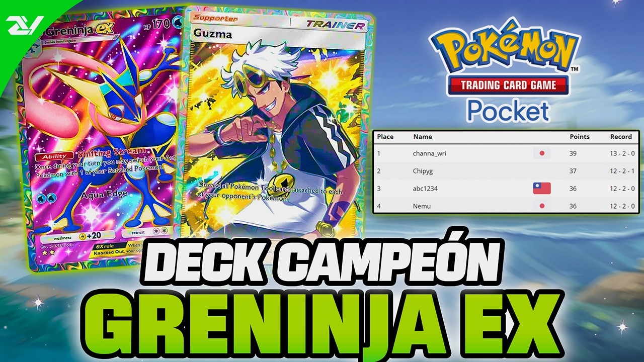 Greninja EX DESTROZA el Torneo más grande de Pokemon TCG Pocket - YouTube