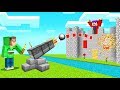 FIRING CANNONS At My Best Friends CASTLE In MINECRAFT!