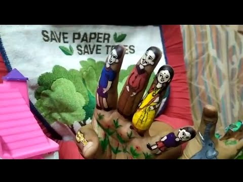 Story using finger puppets/A moral story in English - YouTube