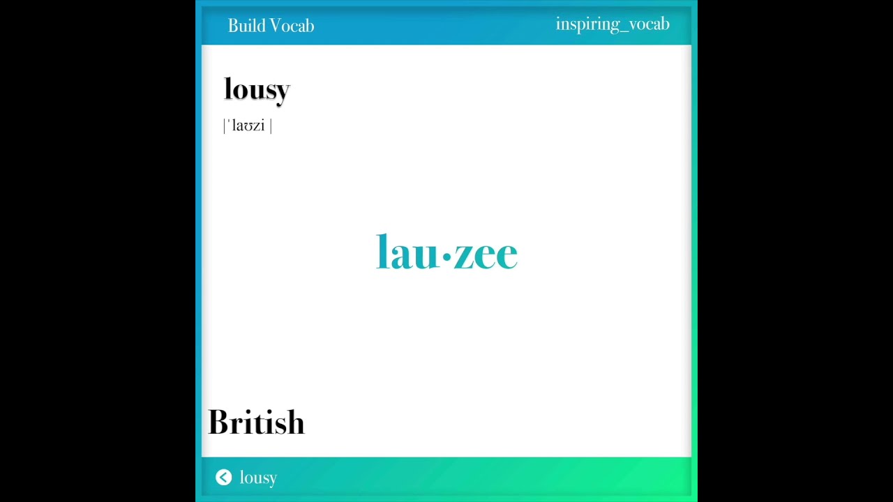 shorts What Does Lousy Mean Lousy Meaning With Pronunciation And shorts What Does Lousy Mean Lousy Meaning With Pronunciation And