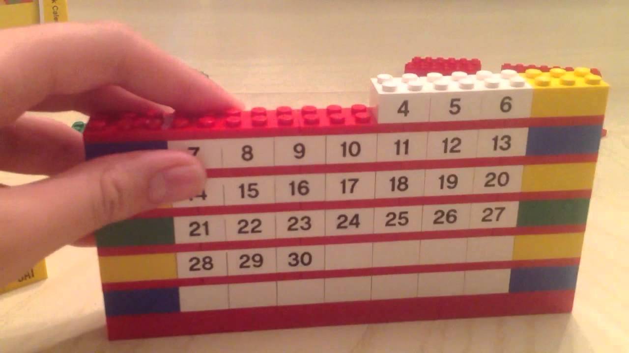 September 2014 Brick Calendar Time Lapse YouTube