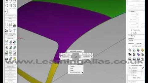 Autodesk Alias Offset Surface Continuity Preview www.learningalis.co.uk