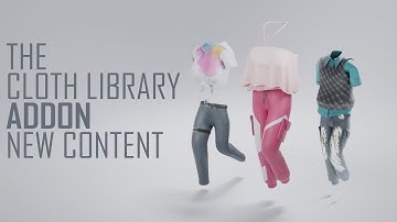 new stylized and cartoon clothes for blender cloth library addon