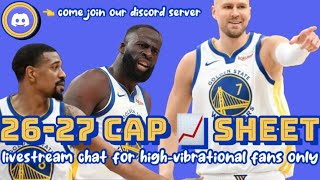 Warriors 2026-27 salary cap sheet analysis, potential roster moves, HIGH-VIBRATIONAL analysis 🫶💙💛