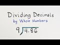 Dividing Decimals by Whole Numbers Quiz