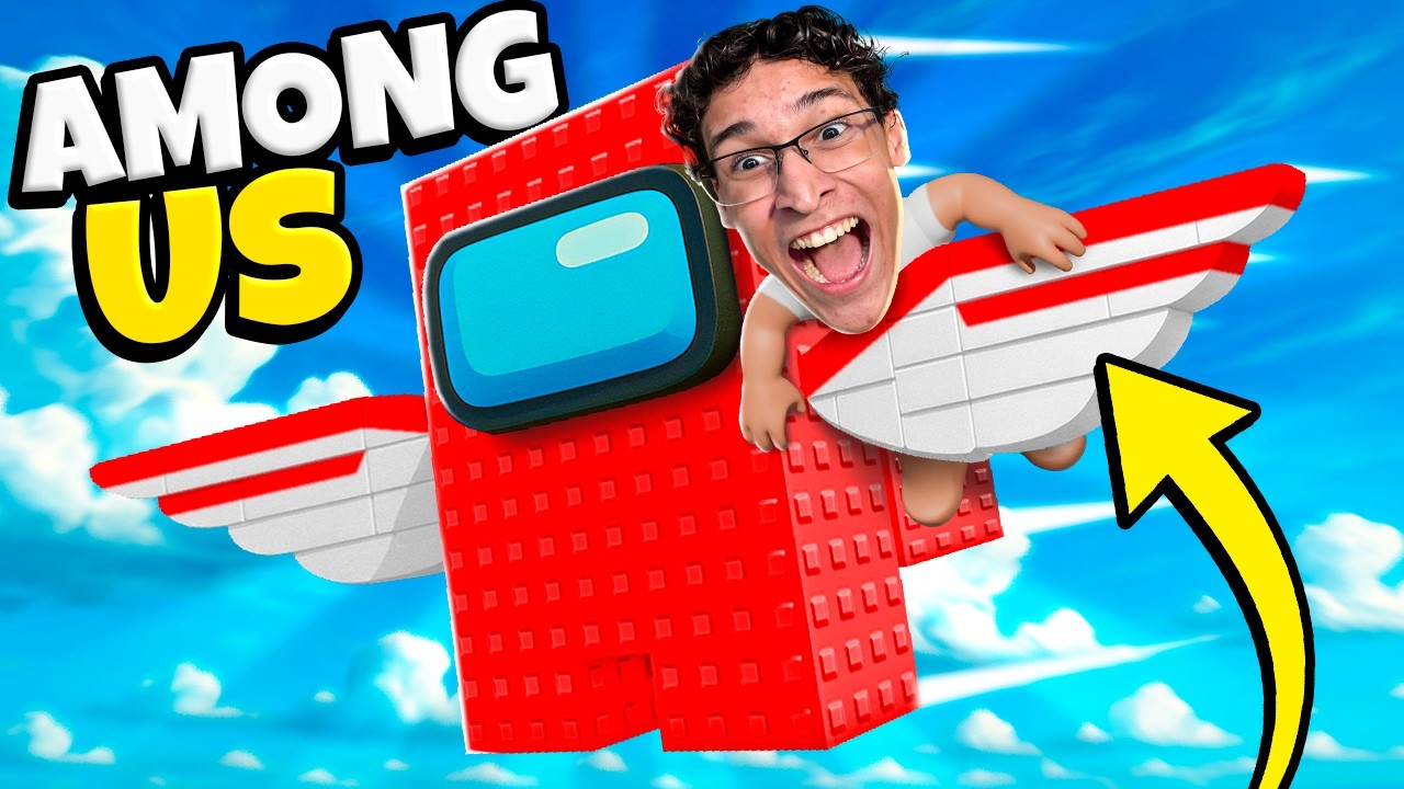 😱 CRIEI UM AMONG US QUE VOA NO ROBLOX! 🛩️