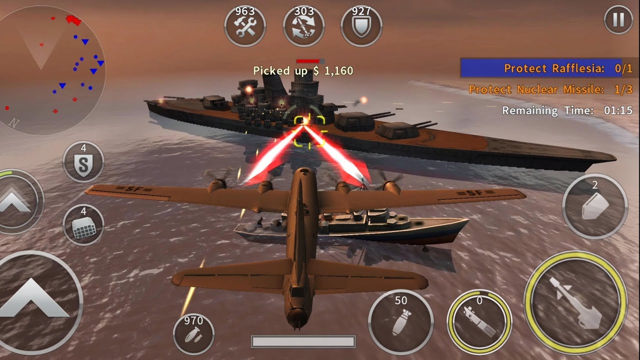 Gunship Battle: FLYING FORTRESS A with super Laser