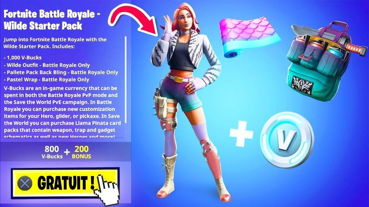 OBTENIR le STARTER PACK "WILDE" GRATUITEMENT sur FORTNITE !! YouTube