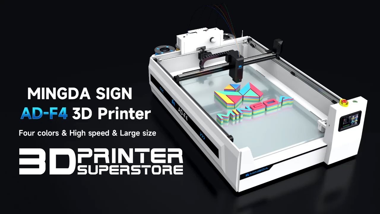 Mindga AD-F4 3D Printer for LED Letters and Signage - YouTube