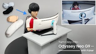 Turn Polymer Clay Into Samsung Odyssey Neo G9 And Gamer Faker Clay Artisan Jay 