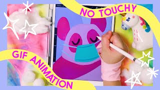 NO TOUCHY 🐼 Procreate & iPad Pro Sticker animation screenshot 4