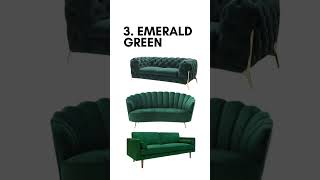 5 vibrant sofa colors! #interiordesign #shorts #coloraza #homehacks #homedecor #sofa #furniture