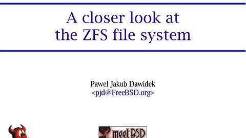 ZFS in FreeBSD, by Pawel Jakub Dawidek