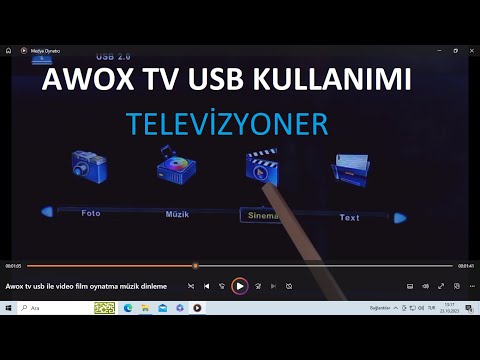 Awox tv USB ile video izleme film oynatma  müzik dinleme 📺