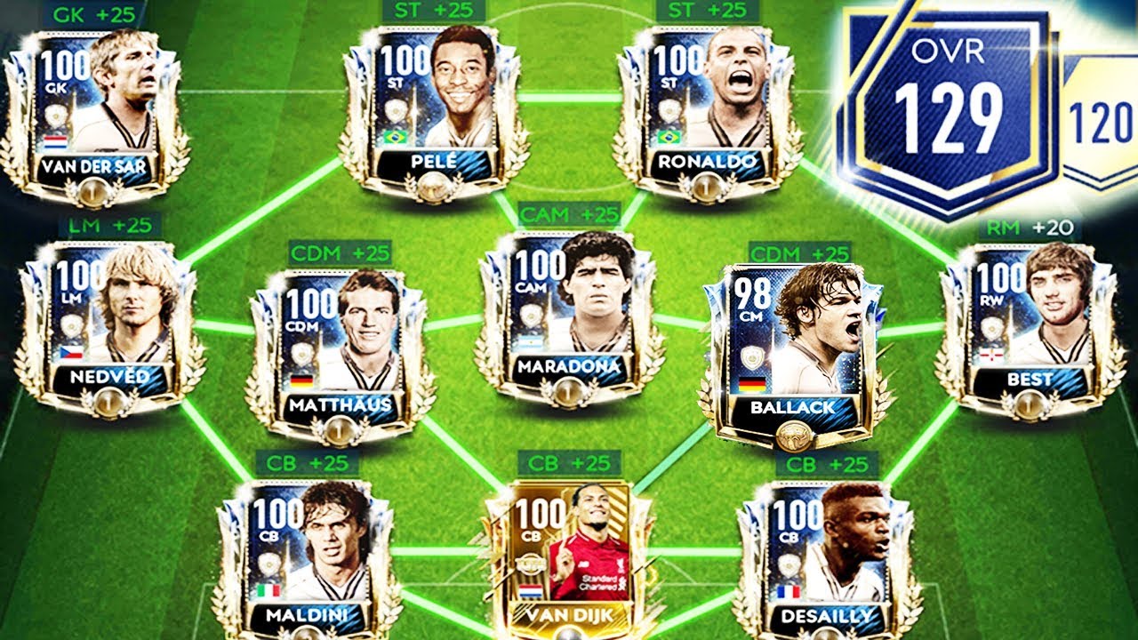 129 Ovr Highest Prime Icons Teams In Fifa Mobile Analisis Gameplay Youtube