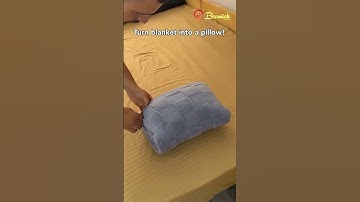 Turn blanket into a pillow! #blanket #pillow #trick