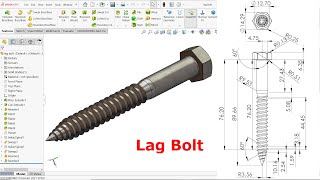 Lag Bolt in SolidWorks