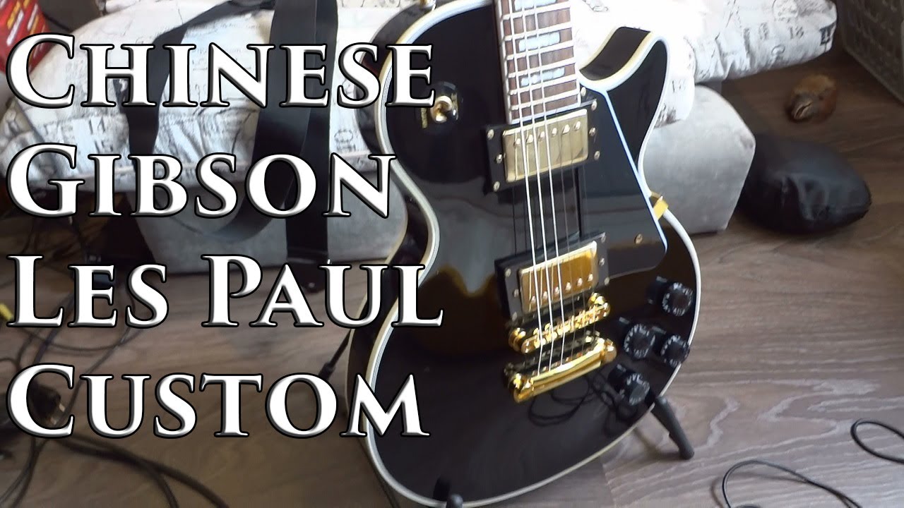 Chinese Gibson Les Paul Custom Copy Гитара с алиэкспресс Лес Пол Кастом