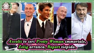 Ascolti tv ieri Pretty Woman immortale, Zelig arranca, Report tiepido