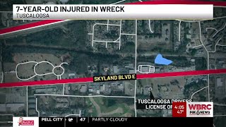 7-year-old injured in wreck in Tuscaloosa