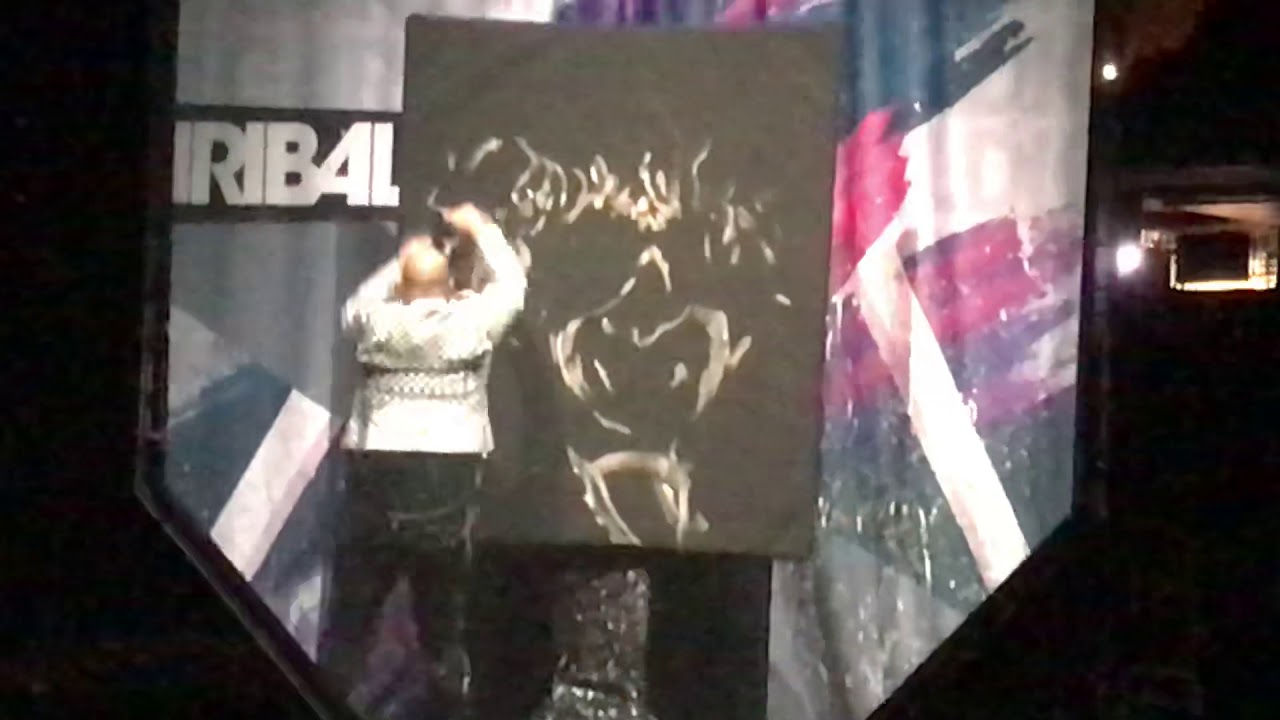 David Garibaldi first painting (Slash), opening for KISS, Cleveland