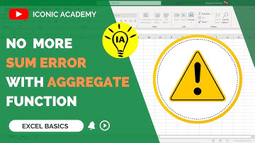 No More SUM Error in EXCEL || AGGREGATE || ICONIC ACADEMY