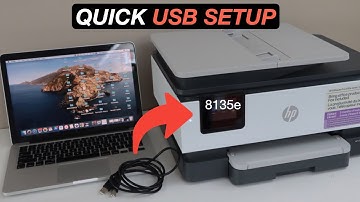 HP OfficeJet Pro 8135e  Quick USB Setup, Print & Scan Quickly With Macbook.