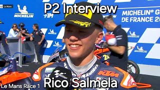 Rico Salmela 🇫🇮 Interview P2 Le Mans Race 1 2024 Red Bull Rookies Cup