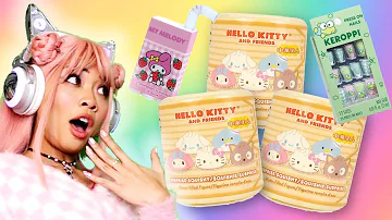 SANRIO Surprise Squishy Unboxing! Squishy Dumplings, Lip Balms, Press on Nails! #sanrio