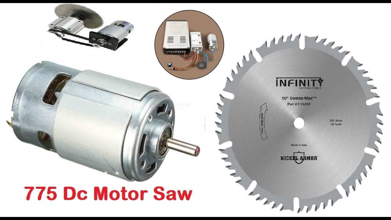 Awesome DIY idea Mini Power Table Saw with 775 DC Motor YouTube