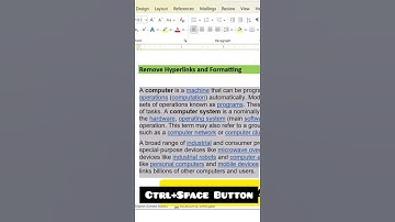 Hyperlinks Remove करने का शॉर्टकट #MsWord #shorts #shortcuts #RemoveHyperlinks