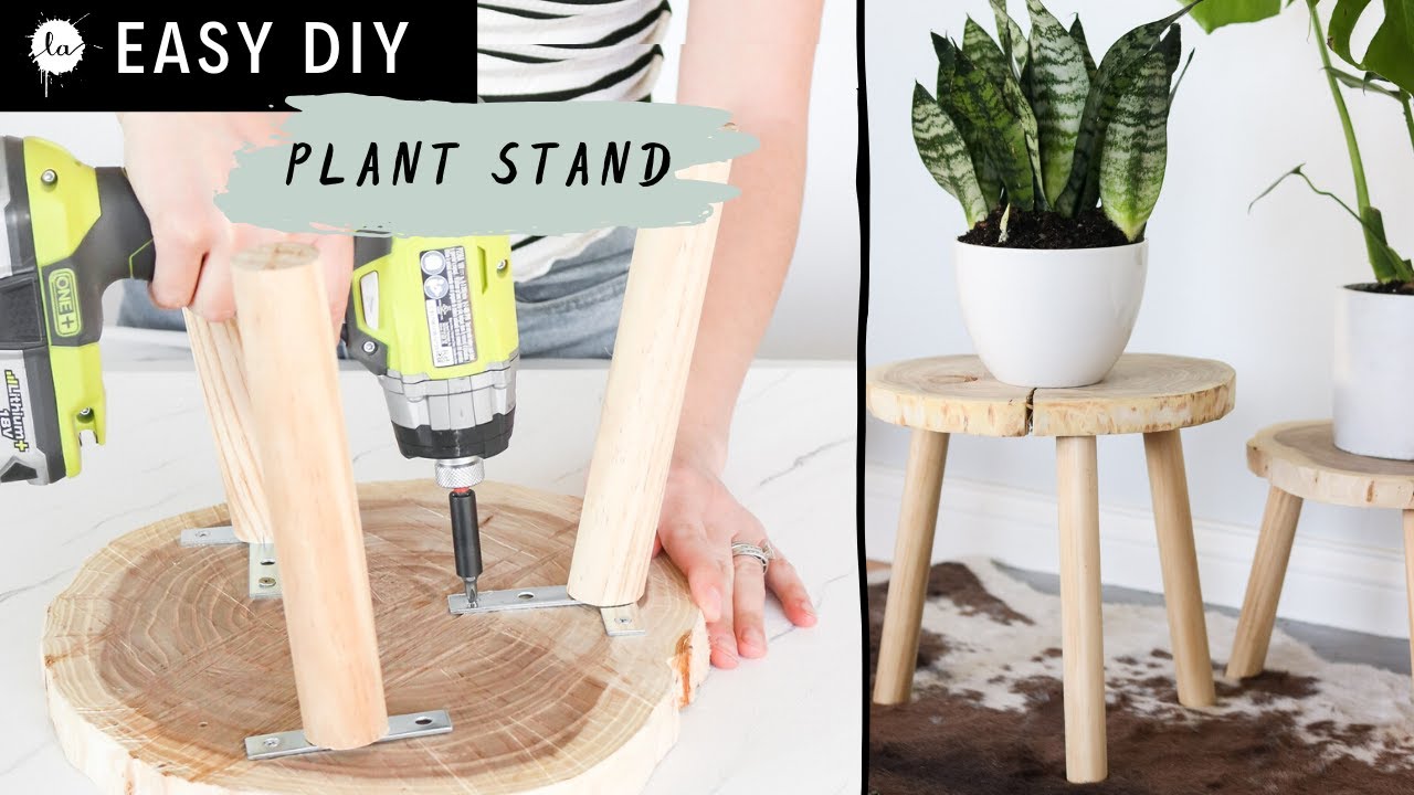 DIY Easy Wood Plant Stand For 7 YouTube
