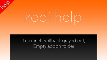 1Channel Fix - Rollback Grayed Out, Empty Add-on Folder