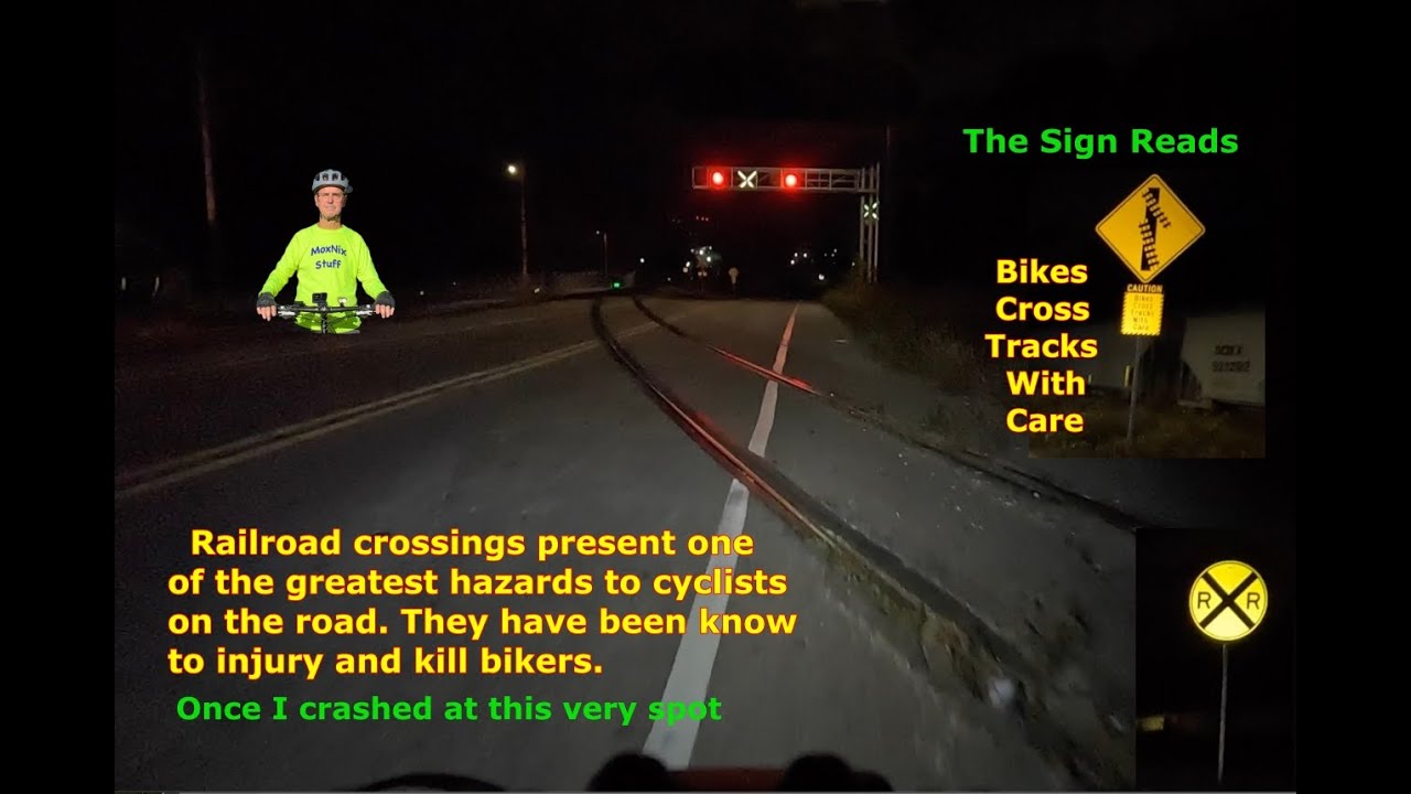 Cyclist Warning to Bikers Crossing Train Tracks - CSX WTRY 1502 - YouTube