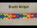 Bracelet brésilien très coloré / modèle arlequin 10 fils (avancé)