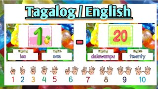 Pagsasanay Sa Pagbilang 1-20 For Kindergarten & Grade 1 Tagalogenglish