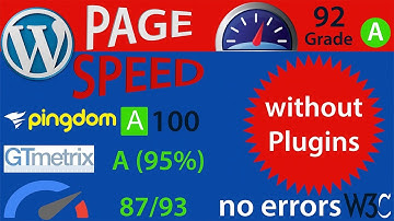 SPEED UP WORDPRESS ( Without Plugins)  | WP SPEED OPTIMIZATION (Organic)