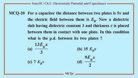 Electrostatic Potential and Capacitance || Mcqs || Short questions || Semester 3 || Anil Lad