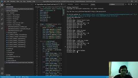 Demo Run Program Python Input Data Mahasiswa