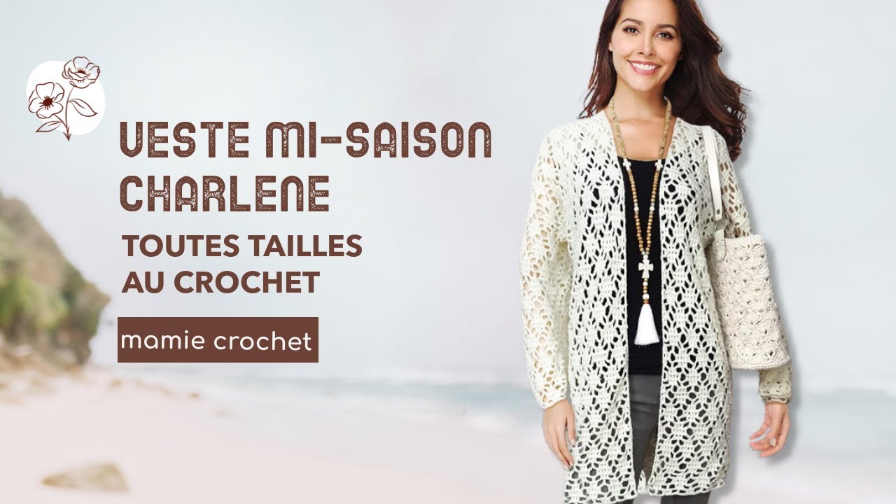 mamie crochet gilet kimono