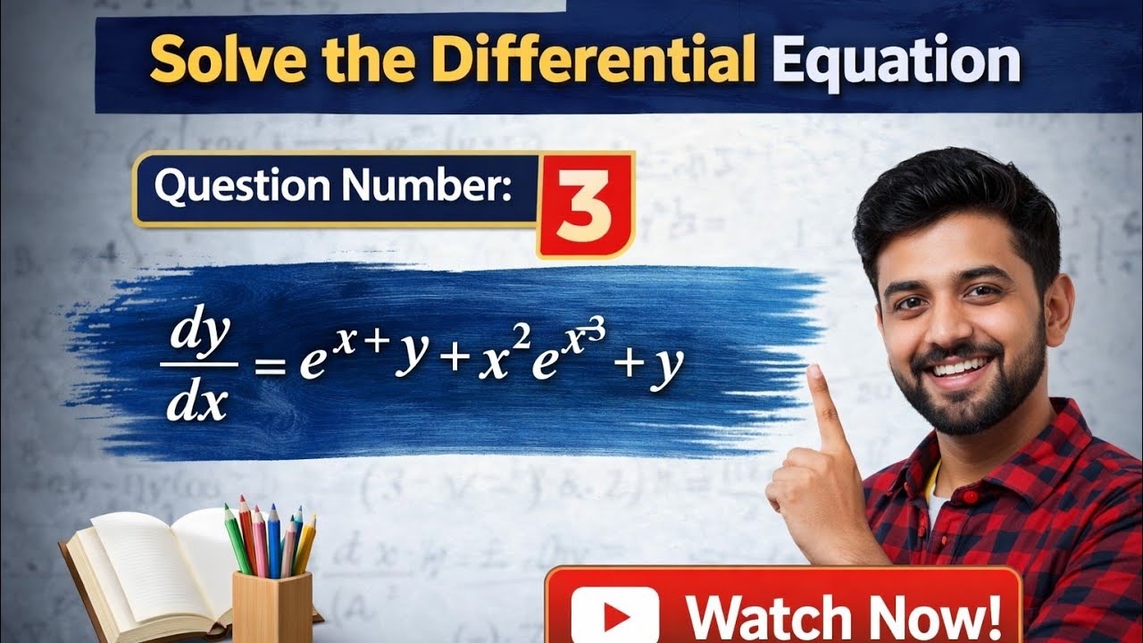 Differential Equation | Exercise 2A | Question 3 | BSc Mathematics