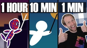 Making a SPIDERMAN GAME in 1 HOUR, 10 MINUTES & 1 MINUTE
