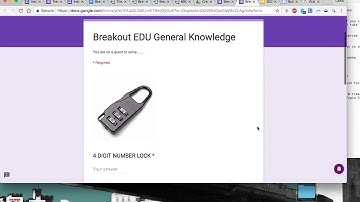 Breakout EDU Digital: Step 1 of 2, create a form.