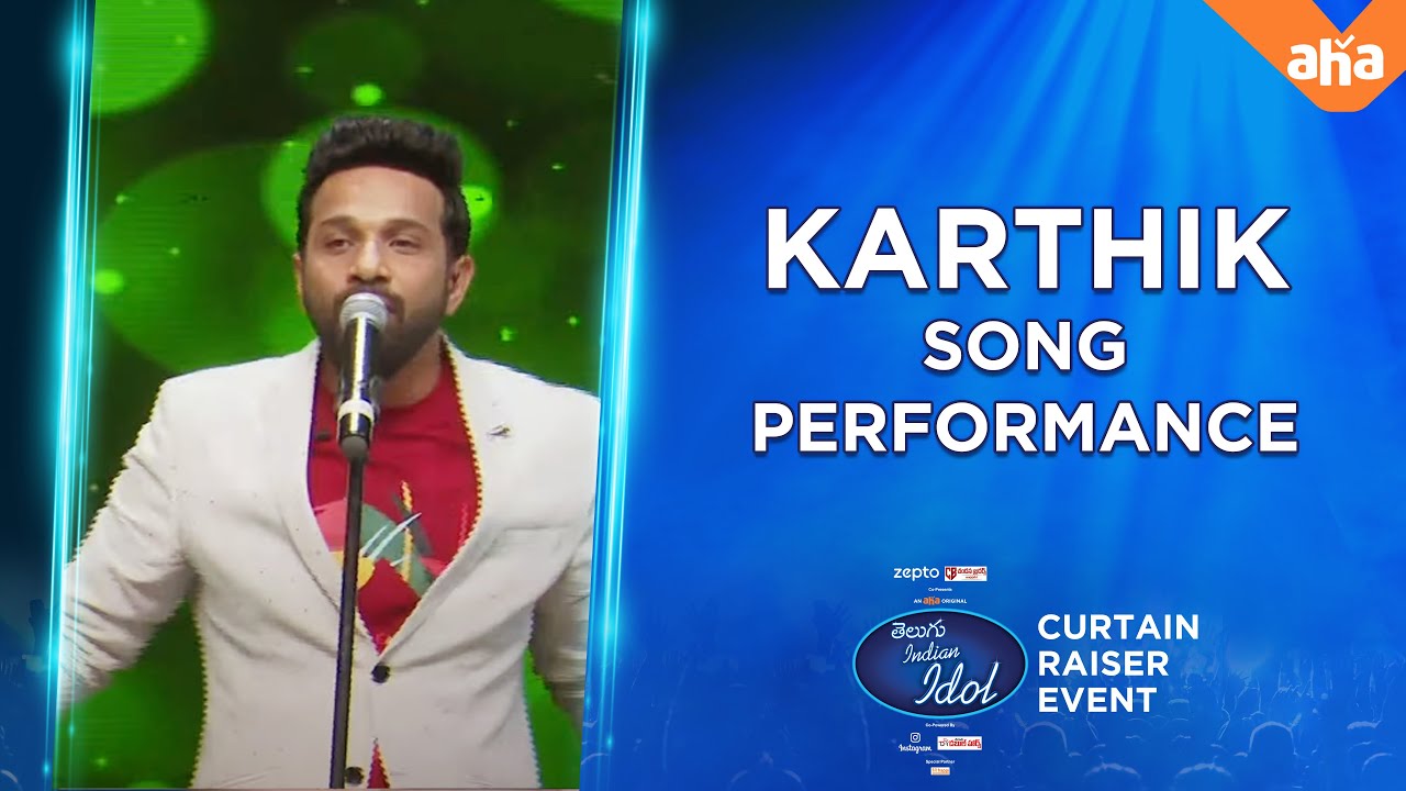 Karthik Singing Performance @ Telugu Indian Idol Curtain Raiser ...