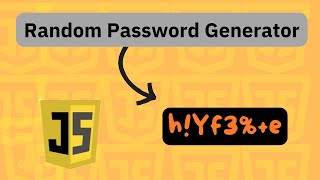 Build Password Generator Using JavaScript I Built A Real Password Generator Using Javascript Full Tutorial Coding Javascript