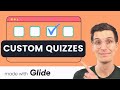 How to create a custom quiz platform in glideapps pages quizlet clone