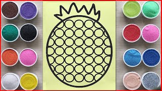 Sand painting pop it pineapple shape (Chim Xinh channel)