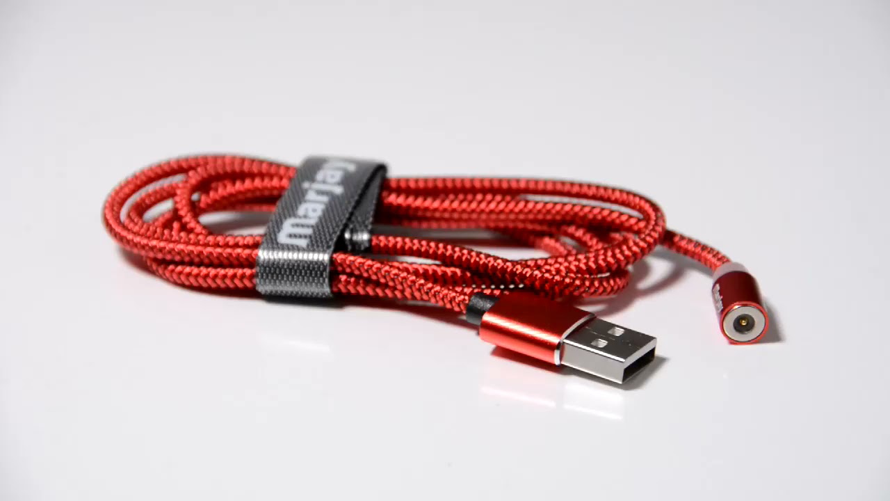 Black - 2M - Micro - OLAF Magnetic Braided LED Micro 2 Meter Usb Charging Cable