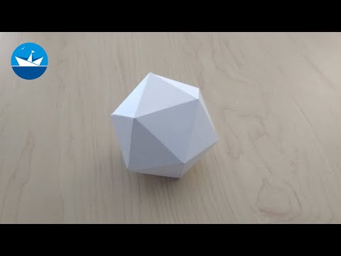 Икосаэдр из бумаги/Paper icosahedron/Правильный многогранник/DIY